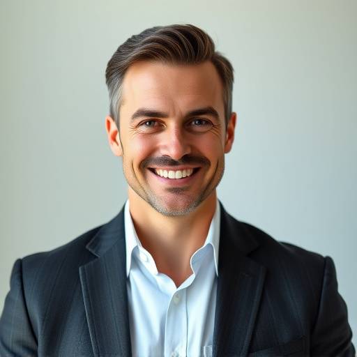 Headshot af en mandlig leder med et selvsikkert udtryk.